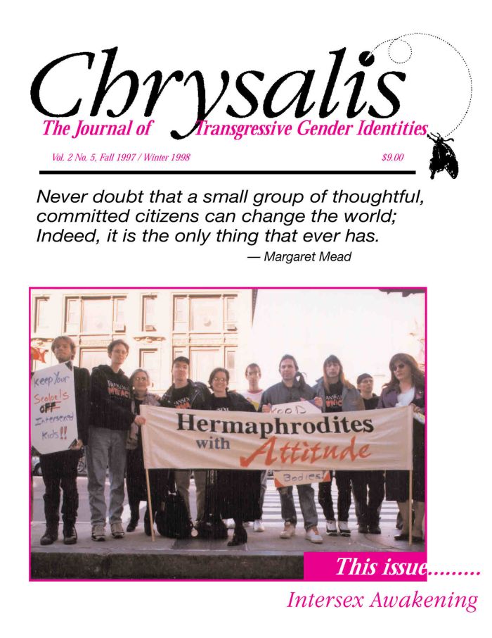 Cover, Chrysalis V. 2, No. 5, 1997-1998, Intersex Issue)